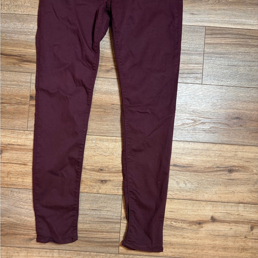 Hudson Krista Super Skinny jeans Shade  Bordeaux mid-rise - Picture 4 of 10